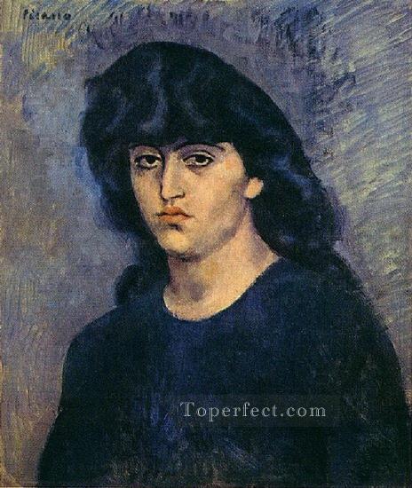 肖像画 スザンヌ・ブロック 1904年 パブロ・ピカソ油絵